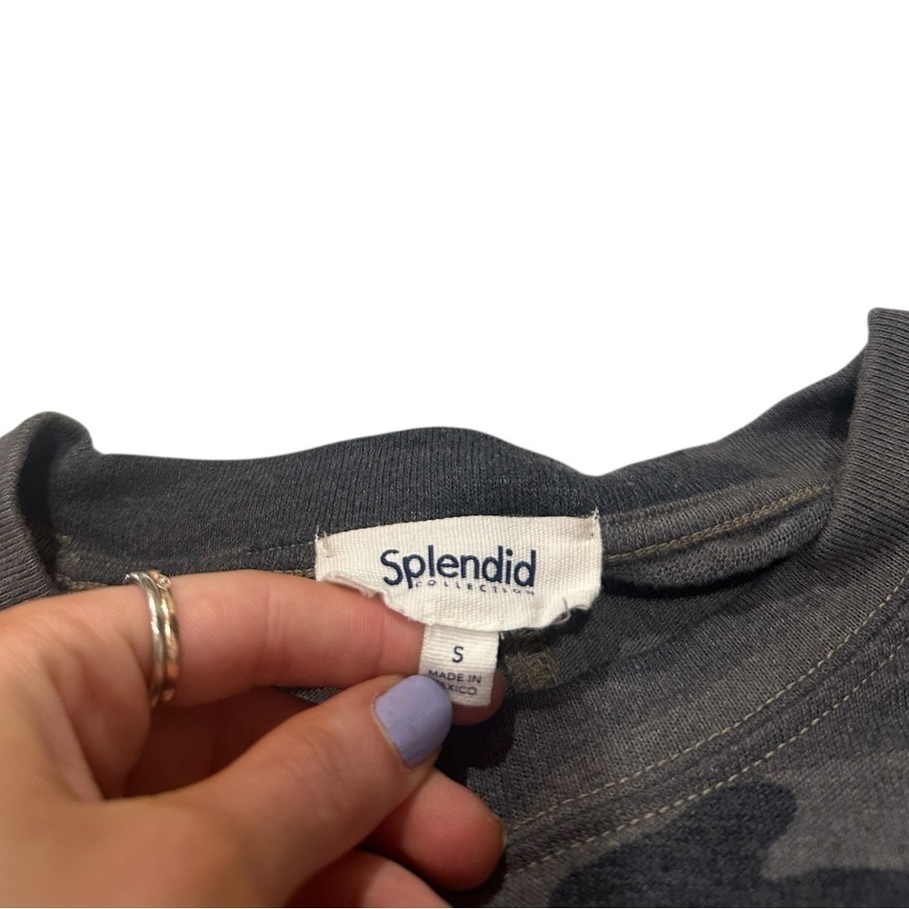 NWOT Splendid Gray Camo Supersoft Pullover Small - Picture 4 of 7